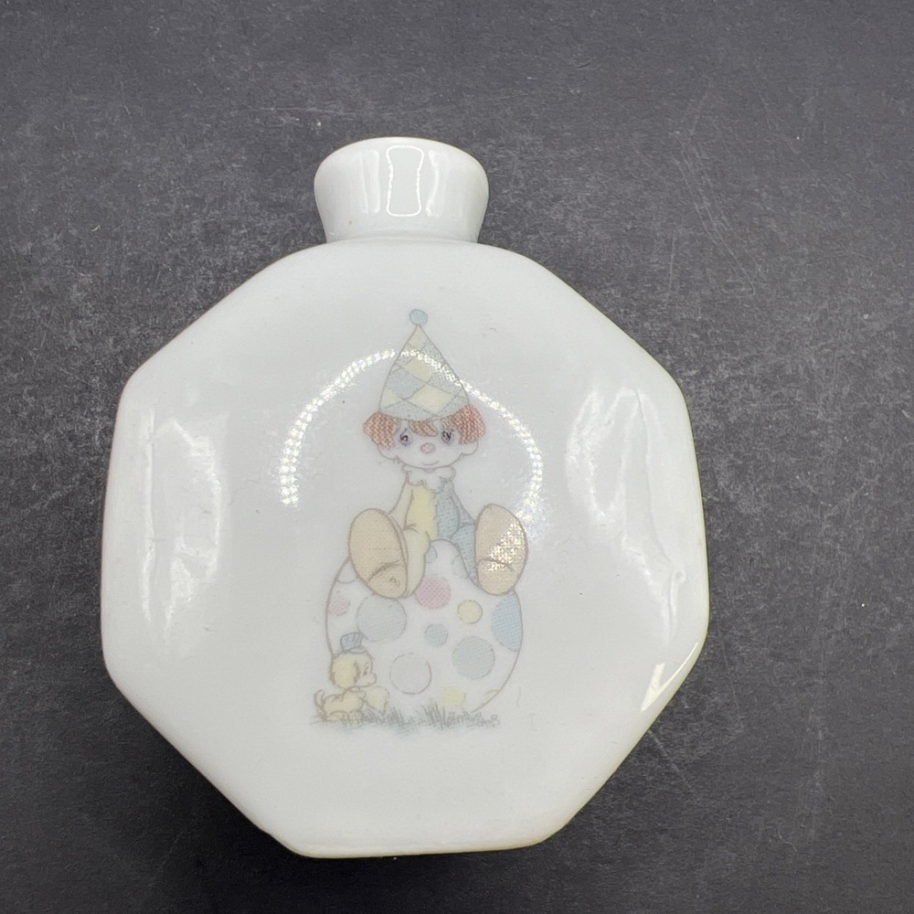1985 Vintage Enesco Precious Moments Porcelain Mini Bud Vase On The Ball - Japan